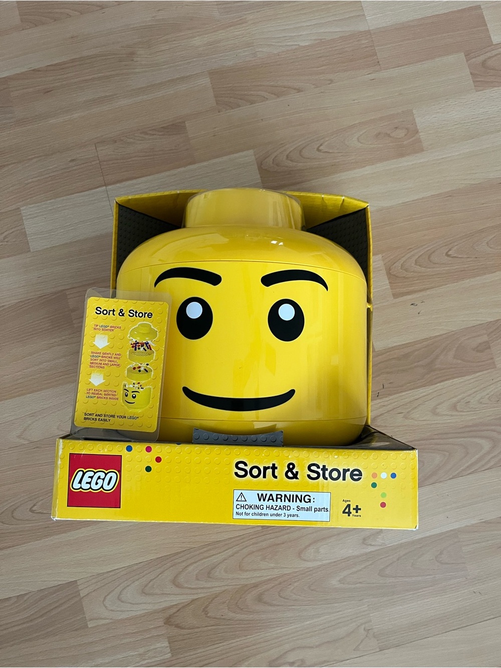 Lego Yellow Minifigure Head Sort & Store Container